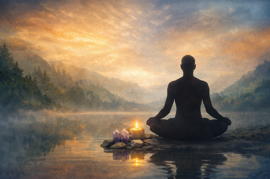 Meditating next to water - Omega Spiritual Consulting Website